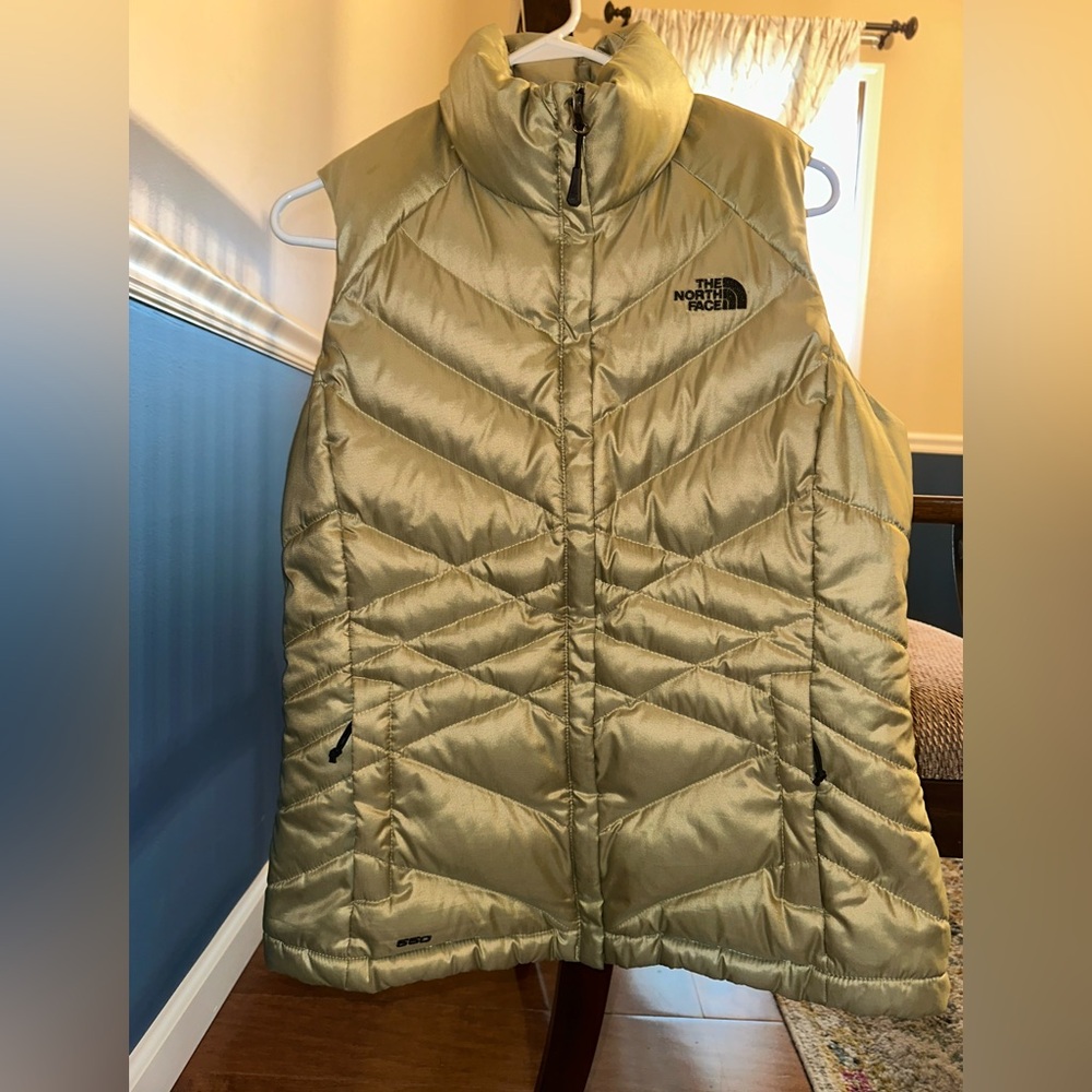 The North Face Metallic Gold Puffer Vest